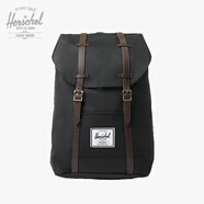 Herschel Retreat 赫行 19L大號雙肩包 黑色/菊苣咖啡（側邊開(kāi)拉鏈款）