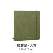 輕聽(tīng)300g半棉速寫(xiě)本sketchbook丙烯馬克筆繪畫(huà)口袋正方小便攜定制 300g半棉細紋-橄欖綠-大方210x210mm