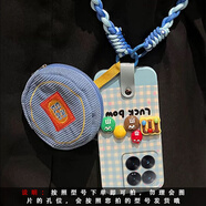 迅炫格子英文適用小米14pro手機殼13ultra立體M豆12s零錢(qián)包斜挎12x女11青春版10s至尊紀念版cc9卡通8se A白色-藍格子GH7976+四個(gè)立體彩 小米CC9美圖定制版