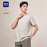 海瀾之家HLA海瀾之家短袖T恤男輕商務(wù)時(shí)尚繡花短t男夏【七夕】