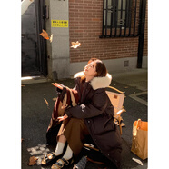 芊吻秀2025青一同款新中式國風(fēng)羽絨服女長(cháng)款2025年冬季新款寬松加厚外套 黑色 M （130-150斤）