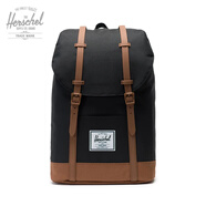 Herschel Retreat 赫行 19L大號雙肩包 黑色/棕褐色/橡膠帶