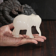 上善好大象擺件一對(duì)吸水大象創(chuàng)意小象工藝禮品客廳辦公室桌面家居裝飾品  吸水大象【白玉色】小號(hào)單只