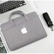 森雨軒蘋(píng)果Apple筆記本電腦包MacBook Air13.3Pro手提包15/16英寸單肩包 灰色 15.4英寸