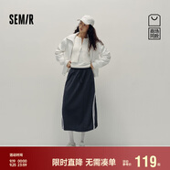 森馬（Semir）[商場同款]半身裙女甜酷蕾絲抽繩傘裙2025秋個性長裙101525120007