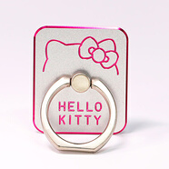 億城 手機支架閃粉愛(ài)心多功能多用支架指環(huán)扣支架床頭桌面支架手機平板便攜通用支架懶人支架金屬支架 玫紅邊銀色方形KT