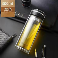 富光玻璃杯男雙層水晶厚底高硼高透明水杯子 X1924直杯 300ml