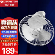 艾美特（AIRMATE） 樓頂扇宿舍靜音吸頂扇家用壁掛電風(fēng)扇吸頂扇餐廳吊頂扇宿舍風(fēng)扇小風(fēng)扇搖 16吋三葉款FL4011（60瓦升級款）