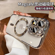艾派客 適用蘋果16promax手機(jī)殼磁吸充電超薄保護(hù)套iPhone16Pro鏡頭全包自帶鏡頭膜氣囊防摔男女新款簡(jiǎn)約 蘋果16Pro【鈦銀色】自帶鏡頭膜+鋼化膜