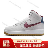 耐克（NIKE）AIR FORCE1 AF1空軍一號女子高幫運動(dòng)休閑鞋 3331海外直郵 灰紅DC3590-104 36
