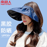 南極人遮陽(yáng)帽女防曬帽太陽(yáng)帽沙灘涼帽黑膠貝殼帽女士空頂帽