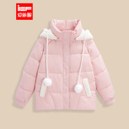 IEF/愛(ài)依服2025冬季新款日系甜美減齡可愛(ài)少女風(fēng)保暖百搭棉衣外套 粉 L