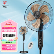 華生（Wahson）電風(fēng)扇落地扇家用靜音立式大風(fēng)電扇宿舍強力循環(huán)搖頭扇 14寸智能遙控扇-金屬鋁葉