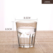 樂(lè )美雅云石鋼化玻璃杯6只可疊透明玻璃水杯子茶杯耐熱開(kāi)水可用 6只云石鋼化杯240ml 安心品質(zhì)