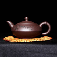 書(shū)雅宜興紫砂壺全手工泡茶壺茶具大容量紫泥 扁竹段280ML