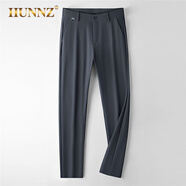 HUNNZ品牌高爾夫男褲夏季冰絲薄款直筒運動(dòng)褲簡(jiǎn)約高爾夫服裝男裝褲子 深灰色 29