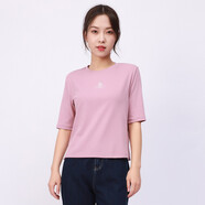 WEWE唯唯春季五分袖t恤女趣味時尚棉質(zhì)舒適上衣 紫色 S (160)