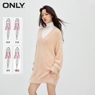 ONLY春季時(shí)尚寬松高領(lǐng)馬海毛短裙針織連衣裙女|123446003 C23 糖衣粉色CAMEO PINK XS 155/76A