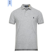 POLO SPORT美國保羅短袖t恤夏季純棉商務(wù)休閑刺繡小馬標上衣polo衫寬松t恤 灰色 灰色 M (建議130-150斤)