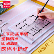 易利豐（elifo）坐標紙A3-20張計算值方格紙學生繪圖網(wǎng)格紙紅格子格子繪圖紙方格紙對數(shù)紙