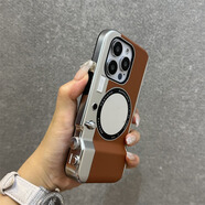 鑒百伊 一體化藍(lán)牙相機適用蘋果15手機殼iphone15promax高級感14pro個性女款13創(chuàng)意12男女11補妝鏡 【棕色】一體化藍(lán)牙相機 iPhone 15 Pro Max