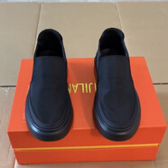 斐利汐迪網(wǎng)紅同款板鞋時(shí)尚2025年低幫男士懶人一腳蹬黑色休閑男鞋冰絲帆布 黑色 41