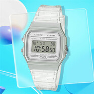 卡西歐（CASIO）男女學(xué)生ins風(fēng)復(fù)古小方塊兒童表F-91WC-2A/4A/4A2 1B 7A 9A電子表 F-91WS-7DF 【附加貼膜】