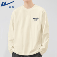 回力（Warrior）長(cháng)袖t恤男2024春秋上衣美式寬松純棉內搭打底衫新款男女生百搭T