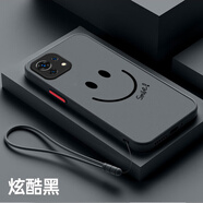 龍小幺小米11青春版手機殼M2101K9C保護套mi十一新款lite全包米ii男女款液態(tài)硅膠超薄軟個(gè)性創(chuàng  )意簡(jiǎn)約外殼 親膚-笑臉微笑送手繩 小米11青春版