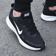 耐克（NIKE）男鞋 夏季新款運(yùn)動(dòng)鞋REVOLUTION 7緩震耐磨網(wǎng)面透氣跑步鞋休閑鞋 黑色/輕便舒適 44