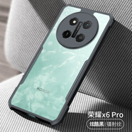 訊迪適用榮耀x60手機(jī)殼honor x60pro氣囊防摔保護(hù)套榮耀x9c 5g/smart磁吸支架鏡頭全包超薄透明硅膠殼 榮耀X60Pro/9C 5G【黑色·鐳射紋款】