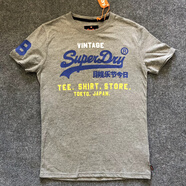Superdry極度干燥長(zhǎng)短袖T恤純棉經(jīng)典修身男上身歐美潮牌圓領(lǐng) 淺灰色 XXS 110c兒童(參考兒童身高)