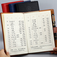 朗捷 a5記賬本帶搭扣家庭理財(cái)筆記本現(xiàn)金日記賬本財(cái)務(wù)明細(xì)賬本賬冊(cè)32k收支薄懶人賬本可定制logo 棕色（單本）