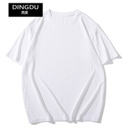 鼎度（DINGDU）400斤短袖大尺碼t恤男加肥加大寬松胖子棉色黑色肥佬大尺碼T恤 白色 4XL