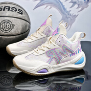 梓譽(yù)專(zhuān)業(yè)透氣輕便緩震回彈會(huì )響籃球鞋男女學(xué)生高幫實(shí)戰靴閃電運動(dòng)球鞋 米紫 36