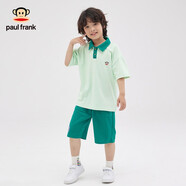 大嘴猴（paul frank）童裝男女童套裝2025夏時(shí)尚百搭兒童潮流薄款透氣舒膚套裝兩件套 272F薄荷綠 130