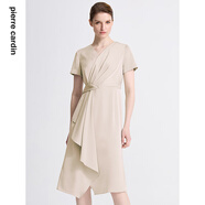 皮爾卡丹皮爾卡丹女裝夏季新款通勤淑女職業(yè)多色連衣裙 米色 2XL 42B (建議體重65-75公斤)