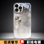 樂(lè )小妞暈染楓葉適用于蘋(píng)果16手機殼網(wǎng)紅iPhone15ProMax電鍍鋼化玻璃17外殼個(gè)性創(chuàng  )意ins風(fēng)時(shí)尚男女情侶新4 【暈染楓葉灰】電鍍玻璃殼 iPhone 15 Pro Max