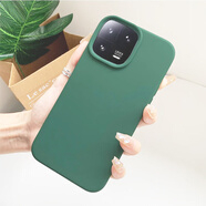 閃俏小米14pro液態(tài)硅膠手機殼全包防摔保護套硬殼抗指紋保護殼ins風(fēng)男女款高級感親膚xiaomi14皮套 【暗夜綠】液態(tài)硅膠 小米14Pro