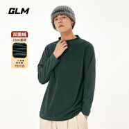 GLM純棉長袖t恤男春秋款純色體恤內(nèi)搭寬松大碼男士打底衫上衣