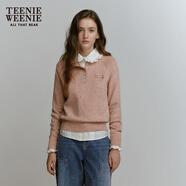 Teenie Weenie小熊女裝冬季彩色點(diǎn)子紗慵懶風(fēng)通勤休閑毛衣毛針織衫 粉色 S 160