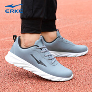 鴻星爾克（ERKE）男鞋運動(dòng)鞋2025年冬季新款男士網(wǎng)面透氣跑步鞋休閑旅游鞋耐磨跑鞋 冷灰/正黑4207 41