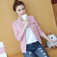穿搭語(yǔ)錄愛(ài)心春秋新款女短款外套夾克拉鏈衫印花小外套棒球服潮 主圖色 L （100-110斤）