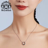 Royal sasa皇家莎莎設計感U型項鏈女衛衣鏈輕奢小眾高級感鎖骨鏈項鏈配飾女