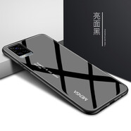 哲勒（ZHELE） vivos9手機殼vivos9e防摔玻璃漸變個(gè)性創(chuàng  )意硅膠全包邊5G男女保護套 vivos9-玻璃殼【亮面黑】-配膜