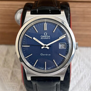 歐米茄（OMEGA）【二手95新】歐米茄碟飛系列海馬系列超霸系列星座系列日內瓦系列休閑正裝石英表自動(dòng)機械男表女表 日內瓦尊達款藍盤(pán)36.5X37.5表徑機械表