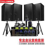 萬(wàn)利達(dá)專業(yè)中小型會(huì)議室音響套裝壁掛式音箱藍(lán)牙功放無(wú)線話筒組合 10寸音箱四只+功放套裝+U段一拖1