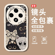 寶呈寶 適用OPPOFindx8手機(jī)殼新款女Findx8Pro卡通堆堆貓硅膠鏡頭全包防摔軟殼高級(jí)感創(chuàng)意超薄保護(hù)套 古董白-油畫堆堆貓黑【配全屏膜】 FINDX8
