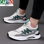 卡帝樂鱷魚（CARTELO）內(nèi)增高男鞋10cm8cm6cm秋季透氣潮休閑鞋防滑耐磨舒適軟底運(yùn)動(dòng)鞋男 白色皮面增高8cm 38 標(biāo)準(zhǔn)皮鞋碼數(shù)