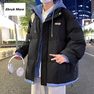 Semir森馬同款假兩件九江羽絨服男秋冬季加絨加厚專(zhuān)柜撤回羽絨服外套男 EL-X75黑色 XL